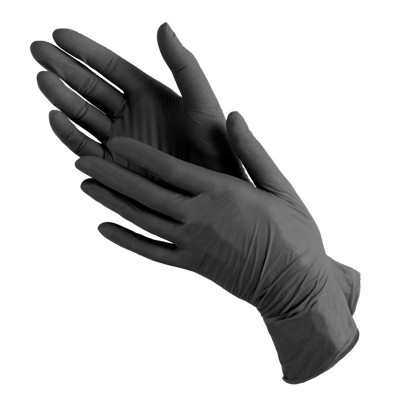 Перчатки Виниловые Черные «S»(100шт/уп)